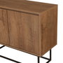 Hanah Home Consola Moderna e Industrial Nogal y Negro 90x72x36 cm
